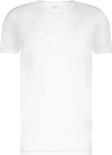 Wit Ten Cate V-hals shirt met korte mouwen, met neklabel.