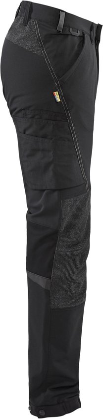 Pantalon de travail Blaklader Service avec stretch 4 directions 1422-1645 - Zwart/ Gris foncé - C152