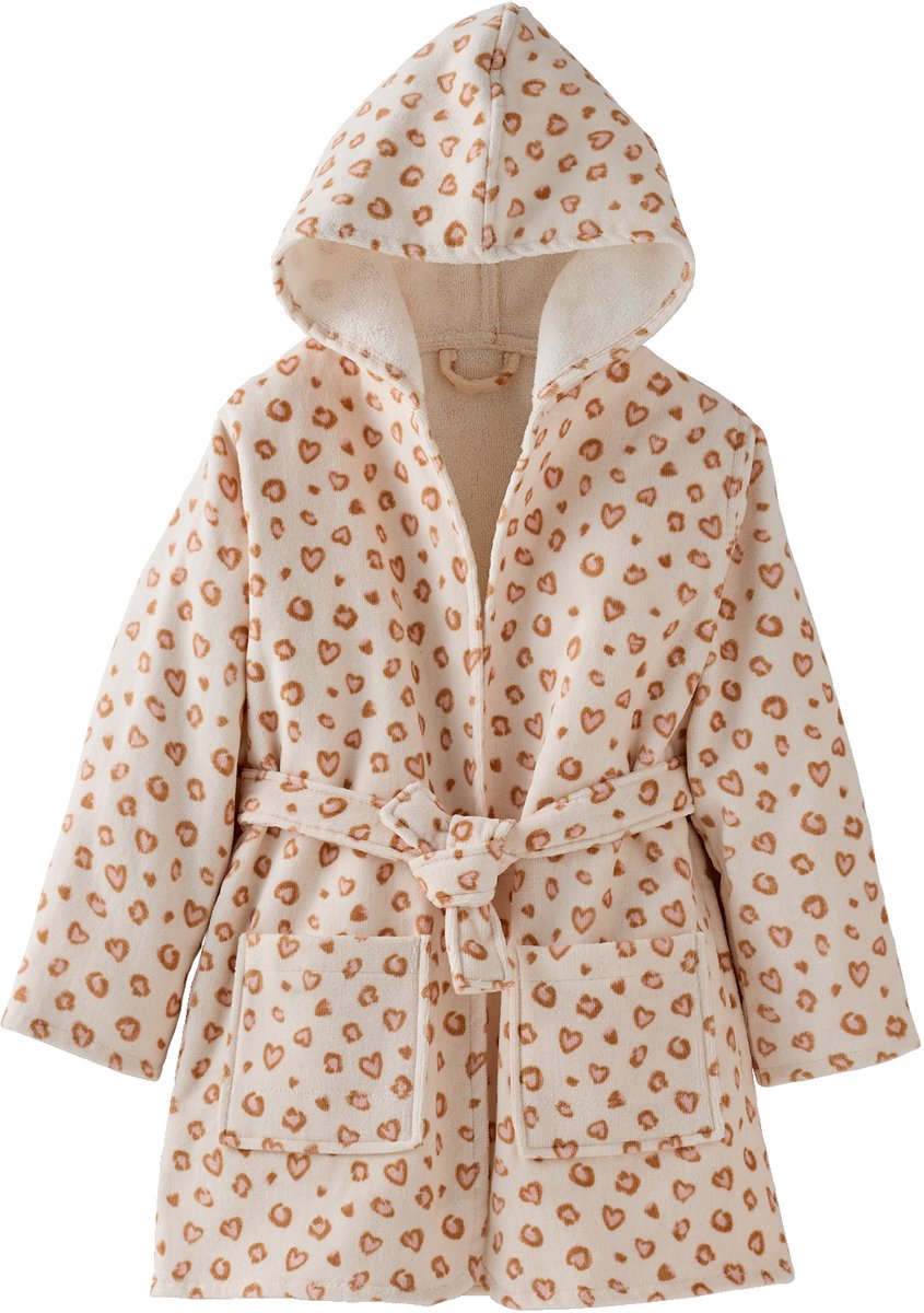 vertbaudet Kinderbadjes luipaard met gerecycled katoen Beige