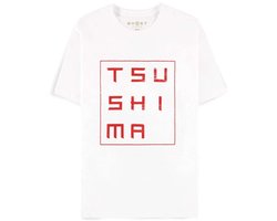 Ghost Of Tsushima - Short Sleeved Heren T-shirt - M - Wit