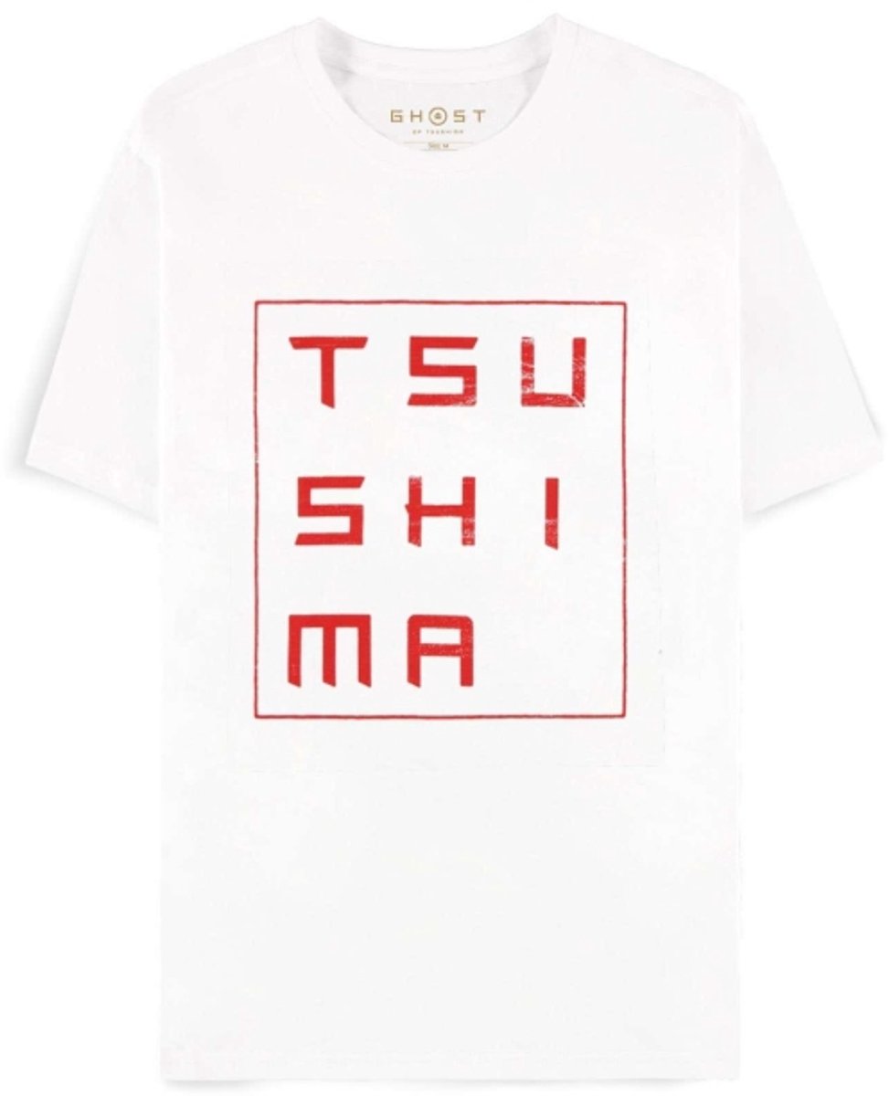 Ghost Of Tsushima - Short Sleeved Heren T-shirt - M - Wit