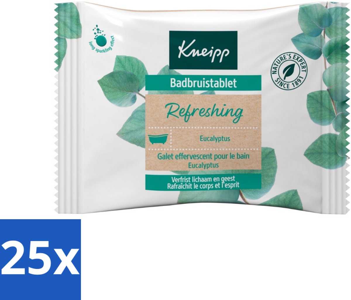 Kneipp - Badbruistablet - Mint Eucalyptus - Bulkverpakking - 25 stuks