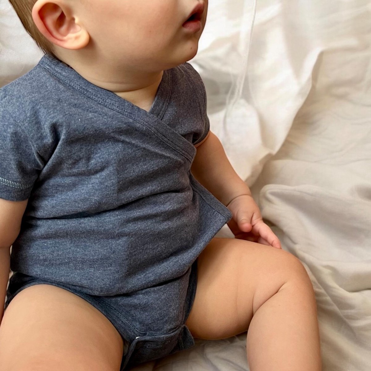 Kimonolichaam met korte mouwen OrganicEra Biologische Baby S/S Kimonobody
