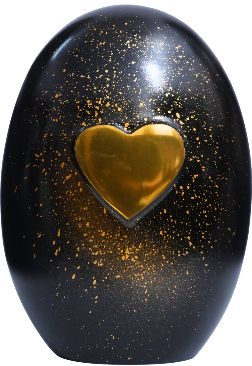 Unieke As Urn - 2.5 Liter - Handgemaakte Hart urn - Urn - Crematie Urn - Uniek - Voor Huisdieren of Menselijk As - Crematie As - Decoratie Urn - Gold Heart