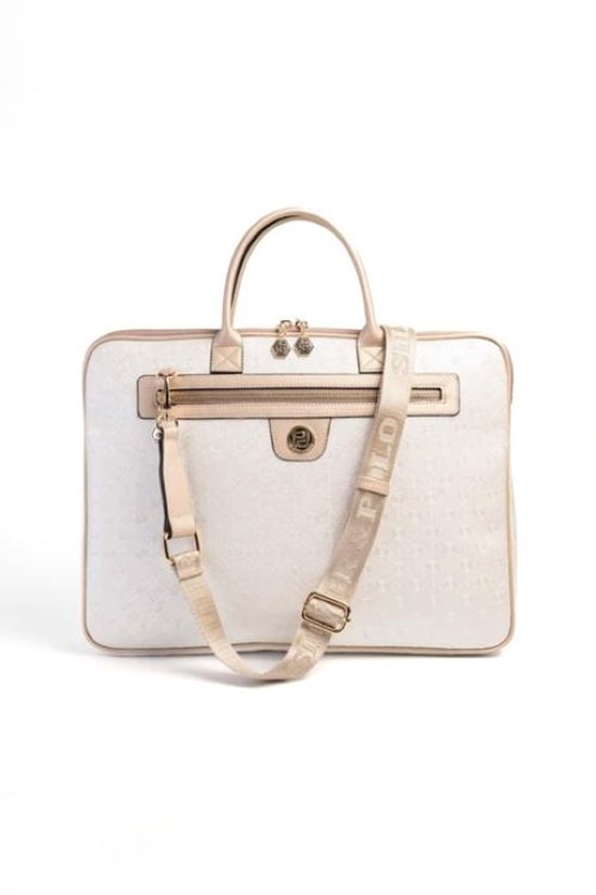Laptotassen voor dames in de kleur beige