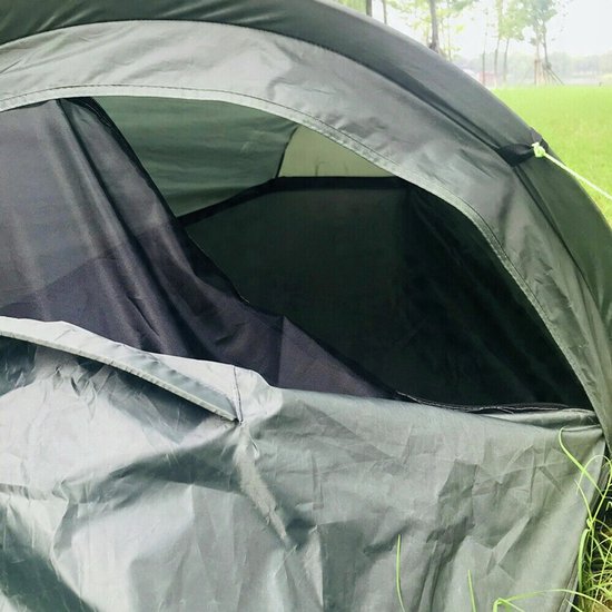 Kampeertent & Slaapzak - Opvouwbare Tent - 1-persoons Outdoor Tent - 220x50x50 Centimeter (Militair Groen) - Ultralicht Waterdicht & Windbestendig - Geschikt Alle Seizoenen - Voor Kamperen & Wandelen van Merkloos — afbeelding 3