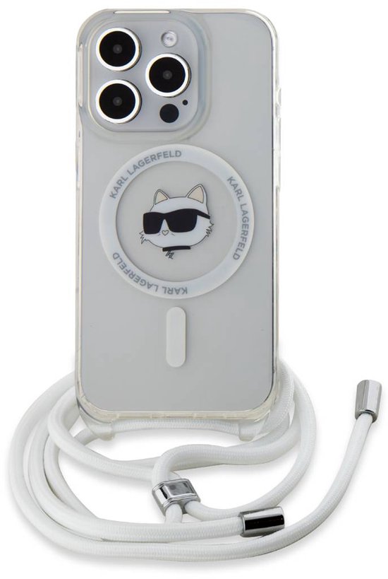 Karl - Lagerfeld - Coque IML Choupette Head&Cord MagSafe pour iPhone - 15 - Pro - Max - transparente