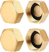 Glarks 60 Stks Carbon Staal 1/8 ''1/4'' 3/8'' 1/2 ''3/4'' NPT