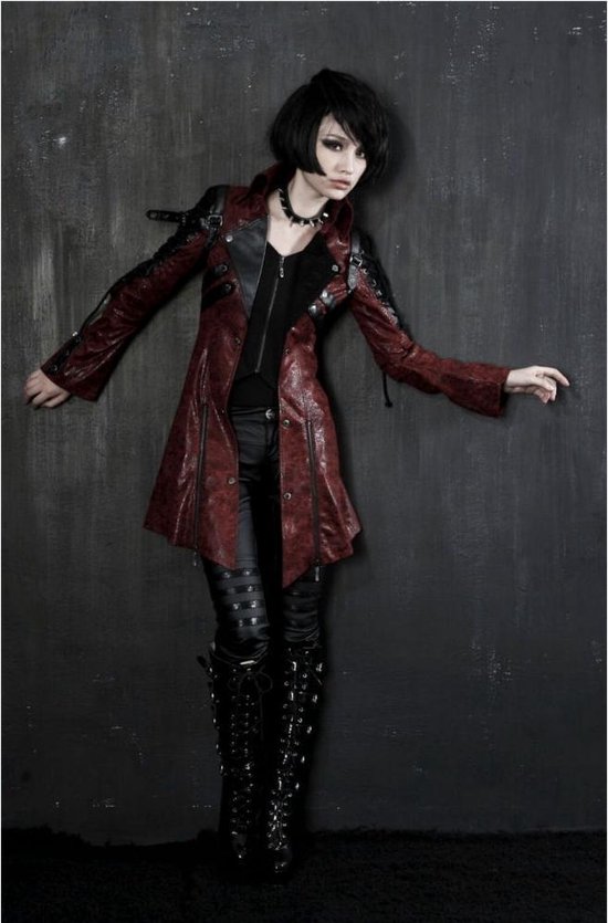 brandwond geschenk Verliefd Poisonblack dames jacket rood - Gothic, Steampunk - XXXL - Punk Rave |  bol.com