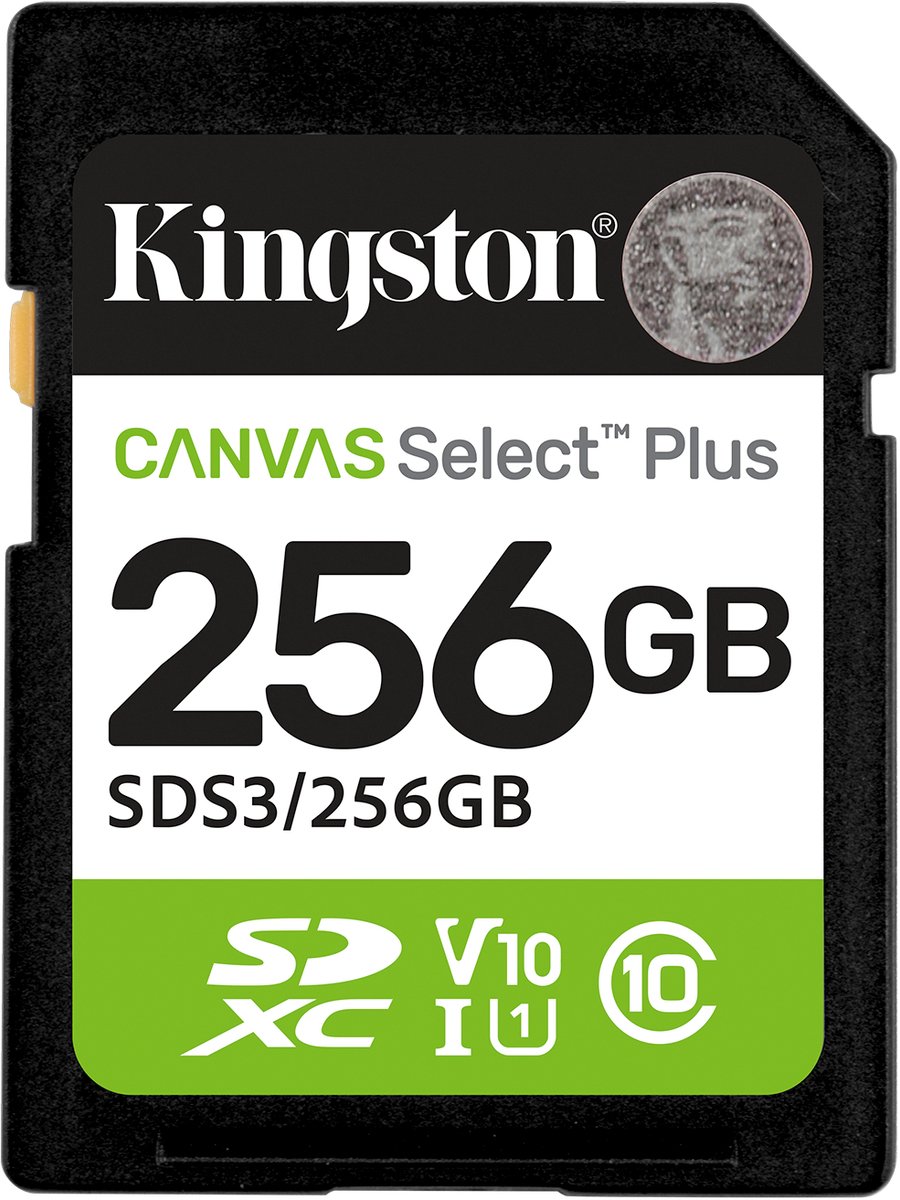 Kingston Canvas Select Plus 256 GB SDXC geheugenkaart