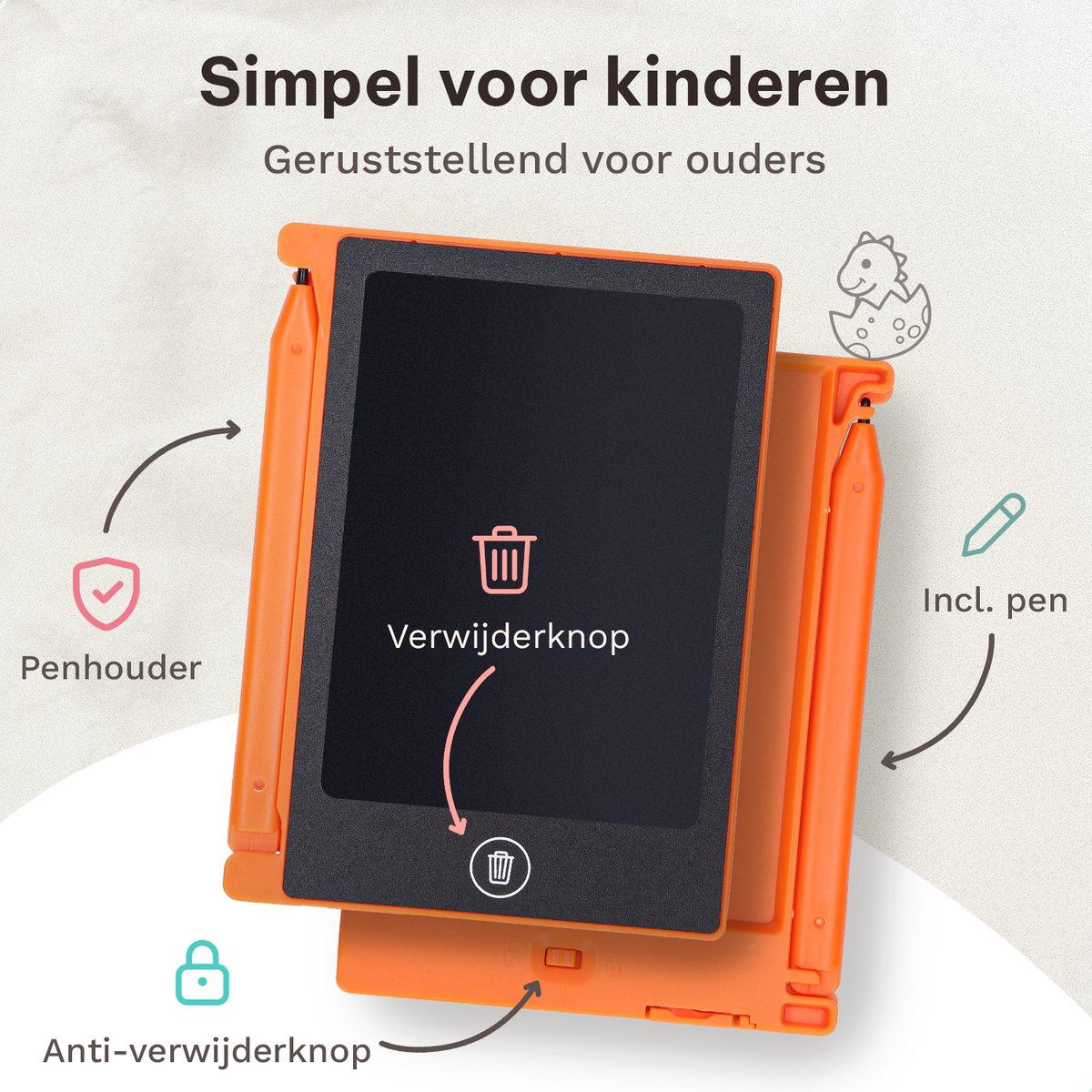 Partizzle 12x Magnetisch Tekenbord voor Kinderen - Mini Krijtbord / LCD Tekentablet met Scherm - Creatief Tekenen - Uitdeelcadeautjes Educatief Teken Speelgoed Bord - Kleine Uitdeelcadeaus - Grabbelton Traktatie Cadeautjes - 11 cm / 4 Kleuren — afbeelding 6