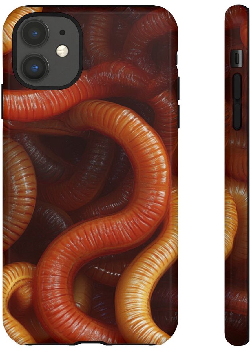 Gedetailleerd Aardwormenpatroon – Telefoonhoesje Geschikt voor iPhone 11