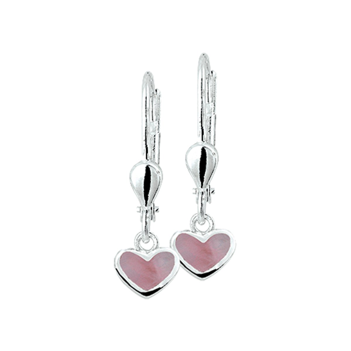 Yep! oorhangers hart brisur haak - Zilver