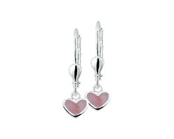 Yep! oorhangers hart brisur haak - Zilver