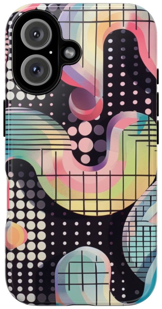 Kleurrijk Abstract Geometrisch Patroon – Telefoonhoesje Geschikt voor iPhone 16