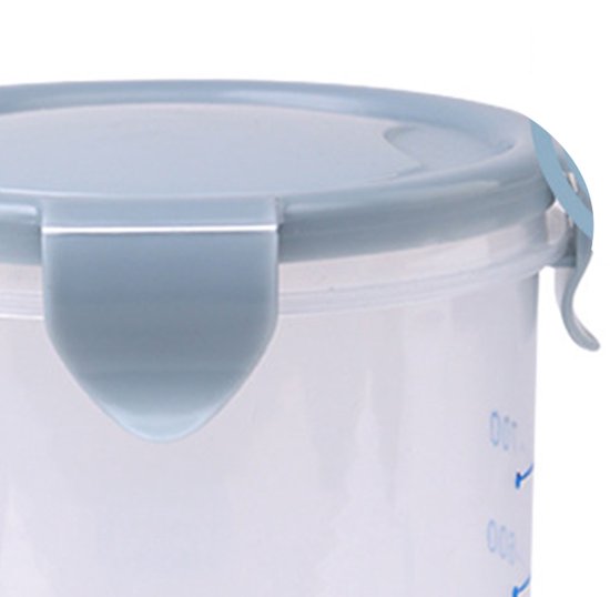 6-in-1 voorraaddozenset, luchtdicht, van kunststof, met deksel, muesli-dispenser, aan de wand gemonteerd, voor muesli, meel, mungobonen, rijst