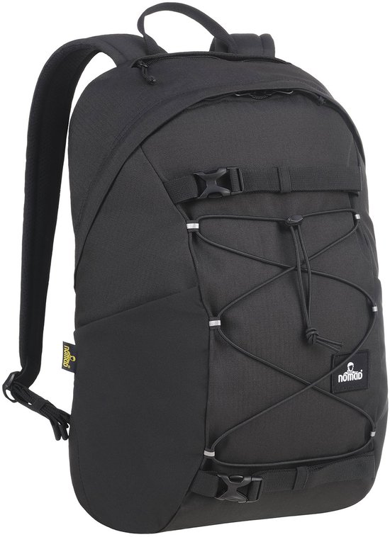 NOMAD® Torcal 16 liter Rugzak | Zwart | Compacte Dagrugzak School & Werk | Laptop Rugtas 15,6 inch | 100% Gerecycled Ripstop | Lichtgewicht & Georganiseerd