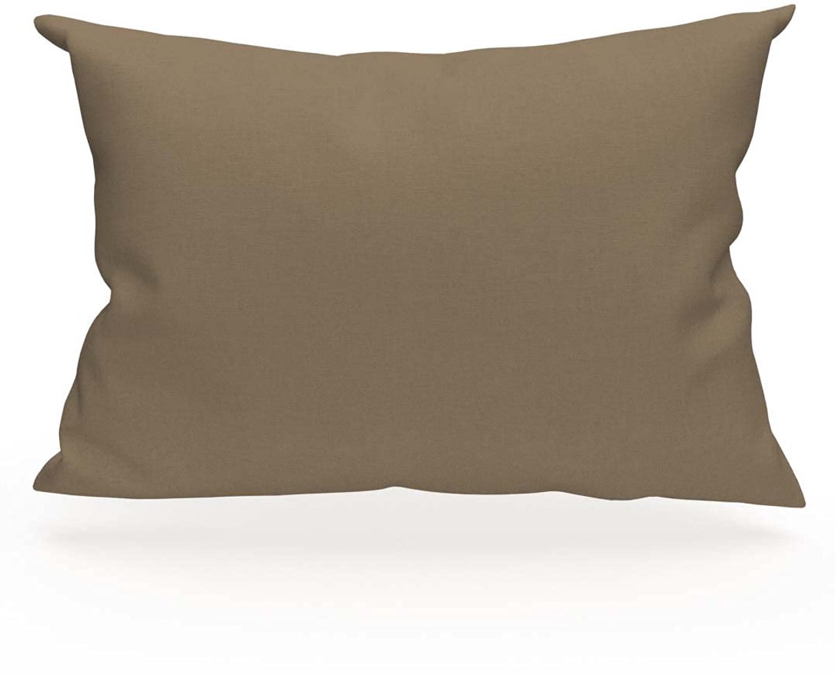 Ibenzoa Katoenen Kussensloop Taupe 50x75 cm voor Optimaal Slaapcomfort Bruin