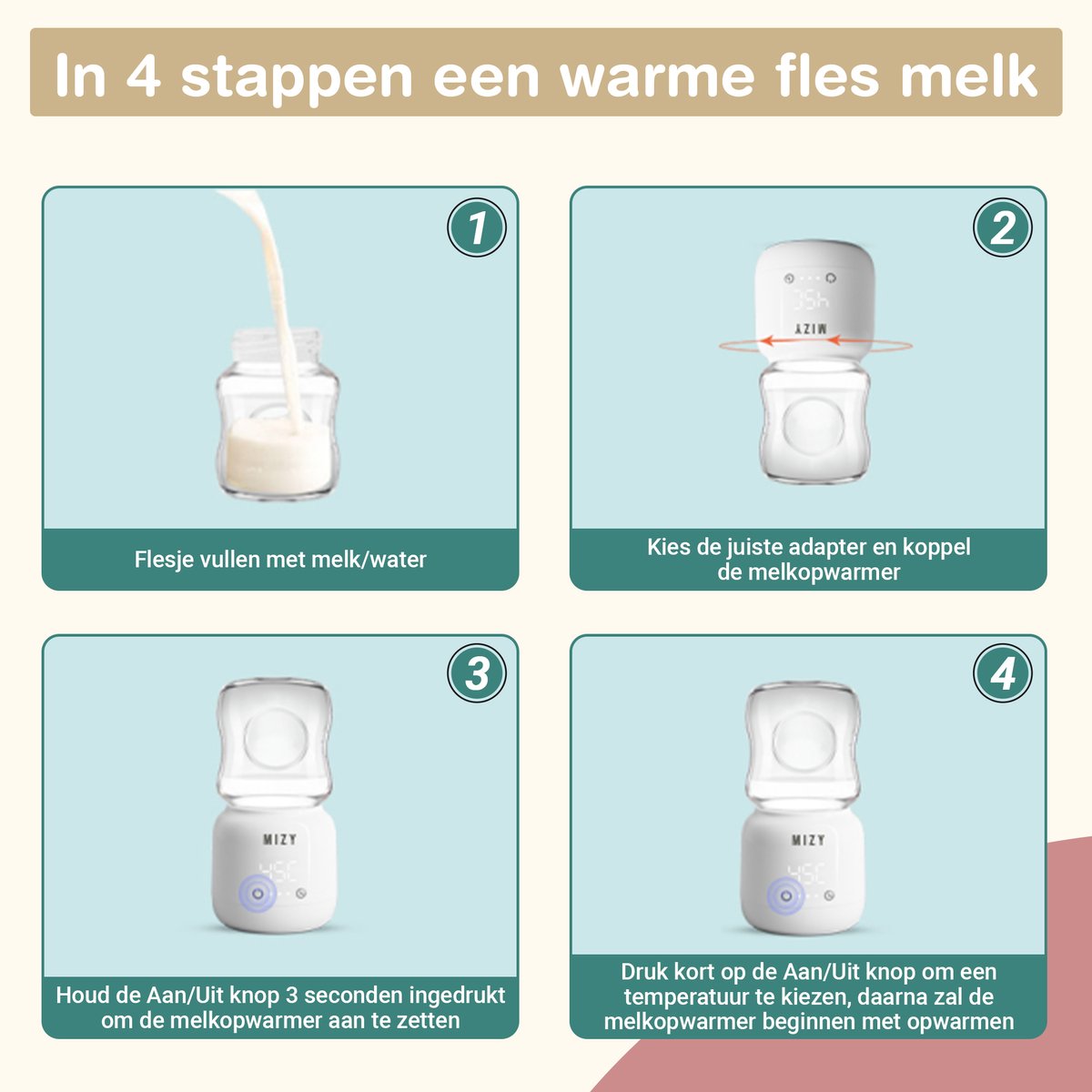 MIZY - Draagbare Flessenwarmer thumbnail 2