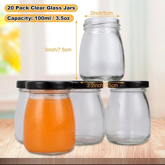 APS pot/inmaakpot met deksel, set van 12, 6 cm, H