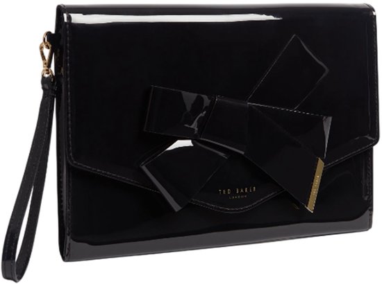 Pochette de soirée Ted Baker Nikkey Knot Bow Envelope Pouch Noir
