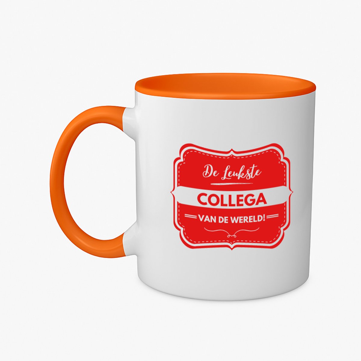 Hacebo® - De leukste collega koffiebeker oranje - Collega - een collega - thee mok - koffie beker - werk - afscheidscadeau - verjaardagscadeau - koffiemok - 350 ML inhoud