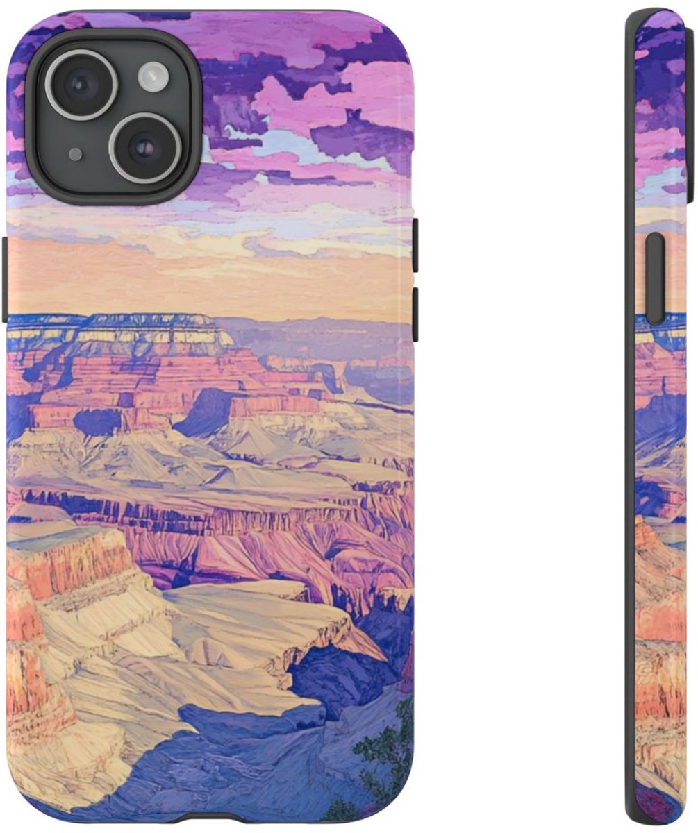 Kleurrijk Canyonlandschap – Telefoonhoesje Geschikt voor iPhone 15 Plus