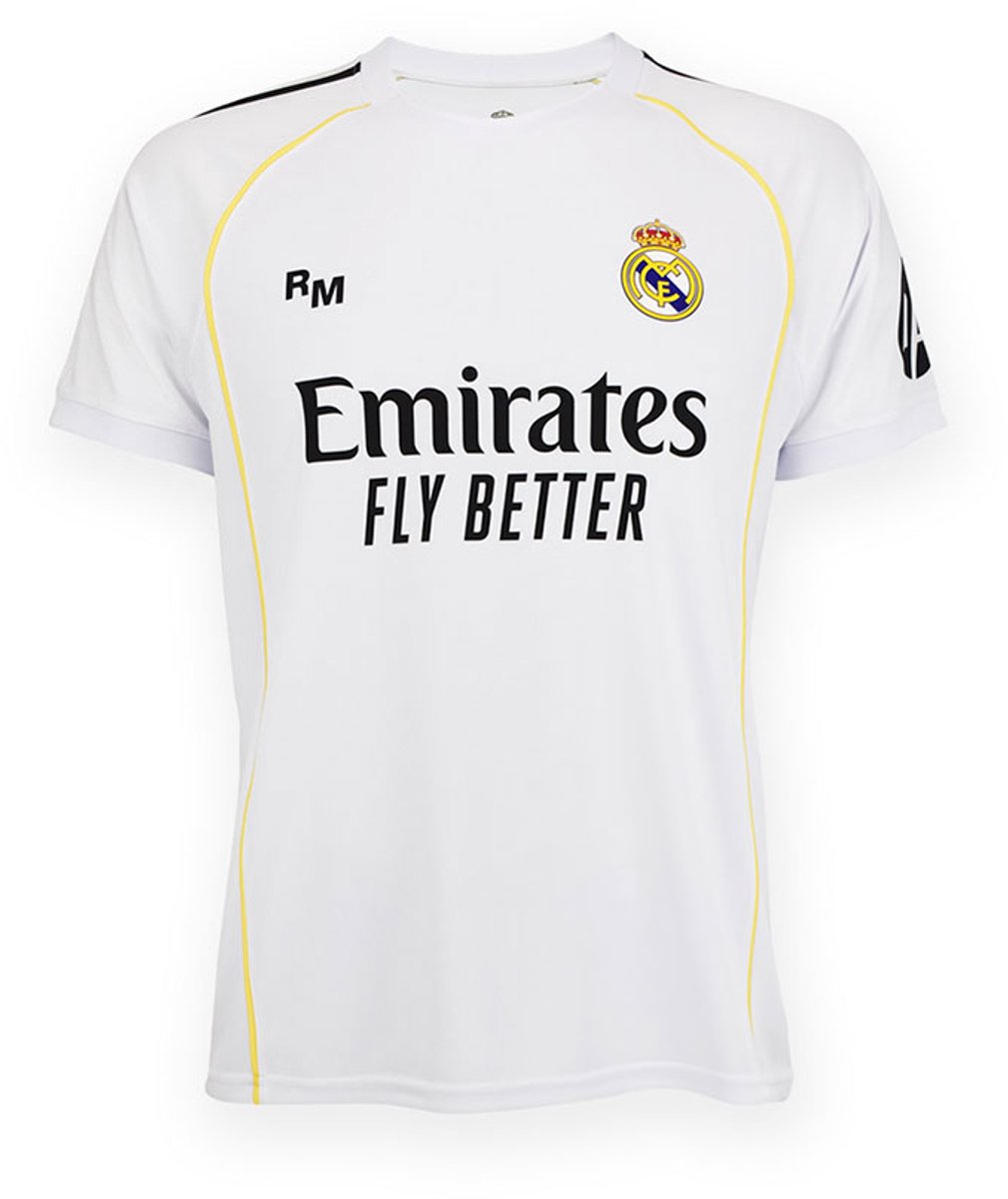 Mbappé Real Madrid Thuis Shirt Kinderen 25/26 - Maat 116 - Voetbalshirt - Sportkleding - Jongens & Meisjes - Kylian Mbappé - Polyester - Wit
