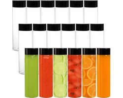 13pcs Clear PET Plastic Juice Bottles - 13oz (400ml) Empty Smoothie Drinking Bottles met Lids voor Water - Juice - Melk - Zelfgemaakte Dranken