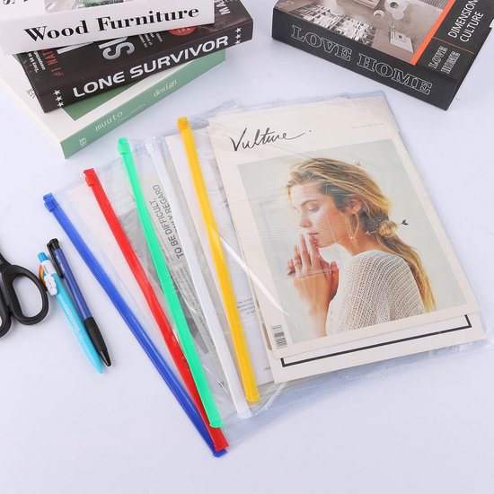 20 A5 ringmappen, 6 gaten, ritssluiting, stickers voor notitieboeken