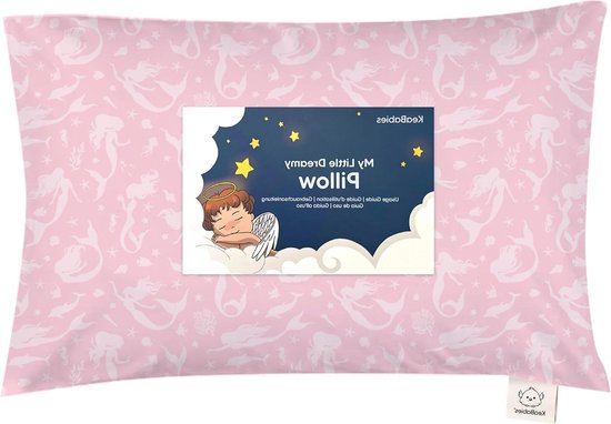 Hoofdkussen voor Kinderen Met Kussensloop - Zacht, Biologisch Katoenen Kussen, Ademend Bed, 33 x 46 cm Kinderkussen