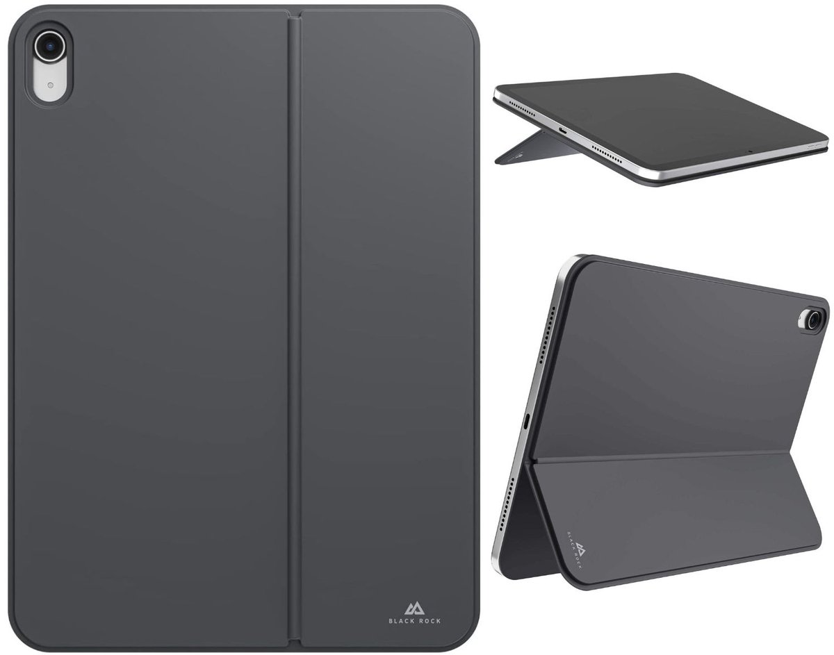 Black Rock Back-Cover Case standaard hoes voor Apple iPad Air 7 M3 2025 / 6 M2 2024 / 5 2022 / 4 2020