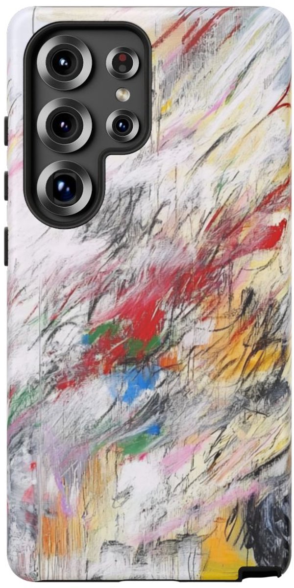 Abstracte Veelkleurige Penseelstreken – Telefoonhoesje Geschikt voor Galaxy S25 Ultra