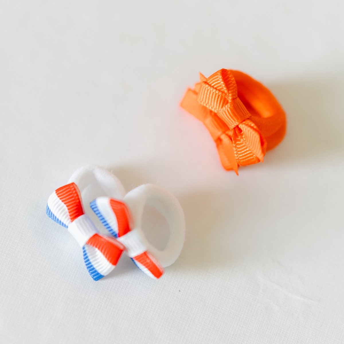 Baby haarelastiekjes met strikje - King's Day