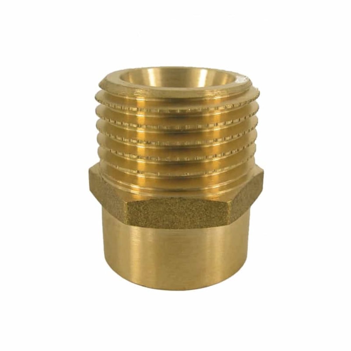 Messing Verloopnippel 3/4 naar 1 inch - Draadfitting Messing