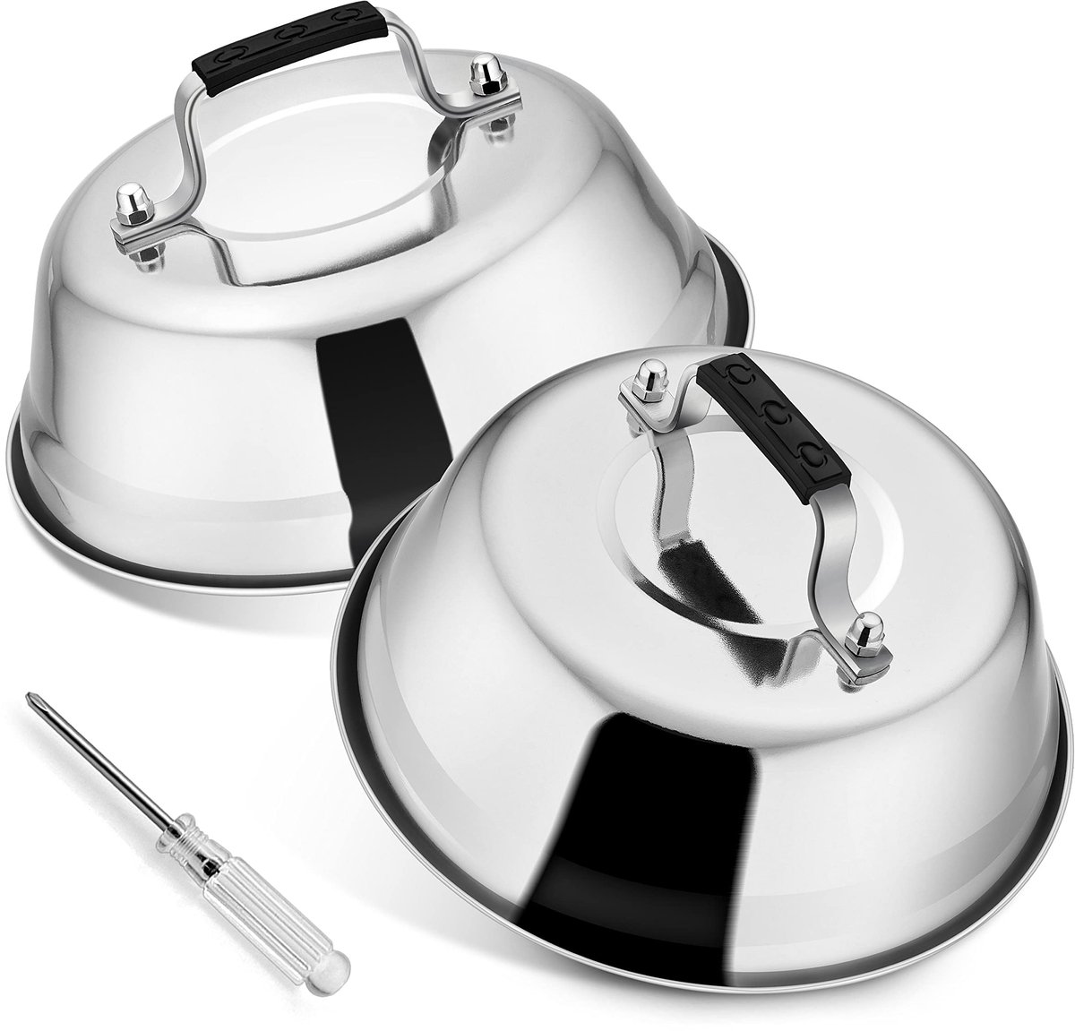 Burger Stolp - Roestvrijstaal - Voor Grill & BBQ - Set van 2 - 17x6 cm
