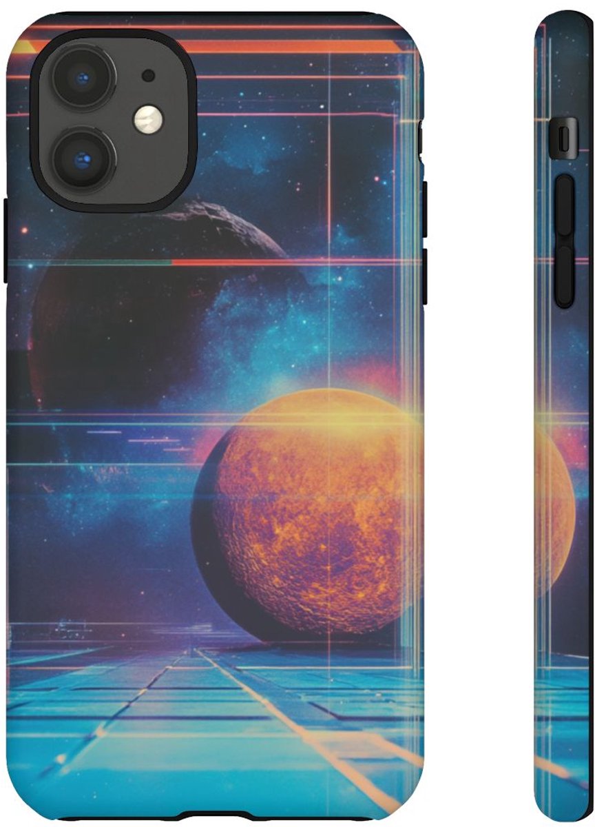 Abstracte Kleurrijke Geometrische Kunst – Telefoonhoesje Geschikt voor iPhone 14 Pro