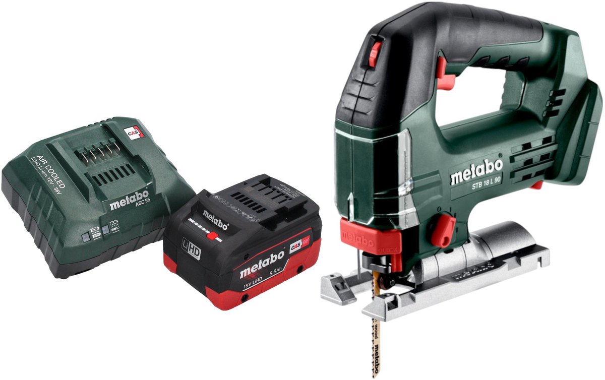 Metabo STB 18 L 90 accu-decoupeerzaag 18 V 90 mm + 1x LiHD accu 5,5 Ah + acculader