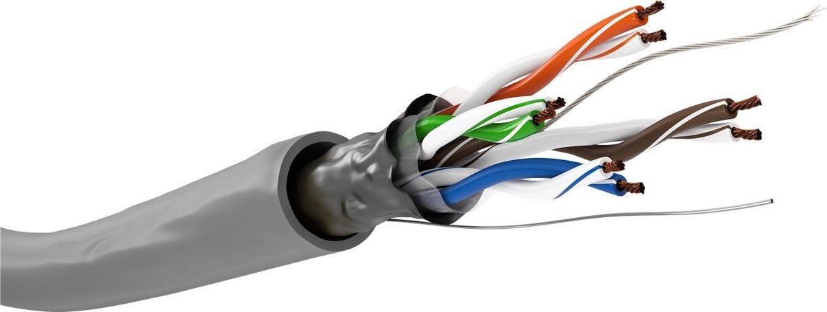 Wentronic 15012 - Netwerkkabel - Zonder connector - 100 m - Grijs