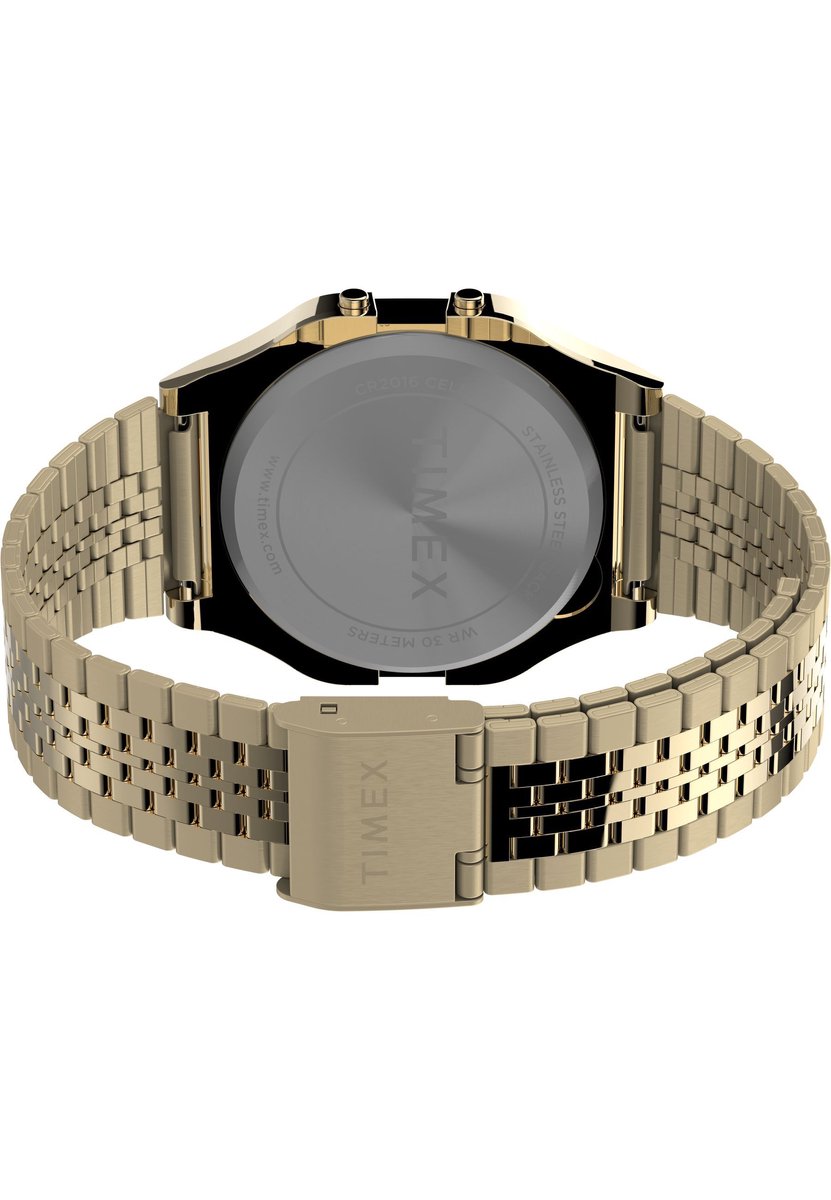 Timex Timex T80 Digital Watch Gouden Toon Case: 100% Low Lead Brass| Bracelet: 100% Stainless Steel 34 mm TW2V19400VG