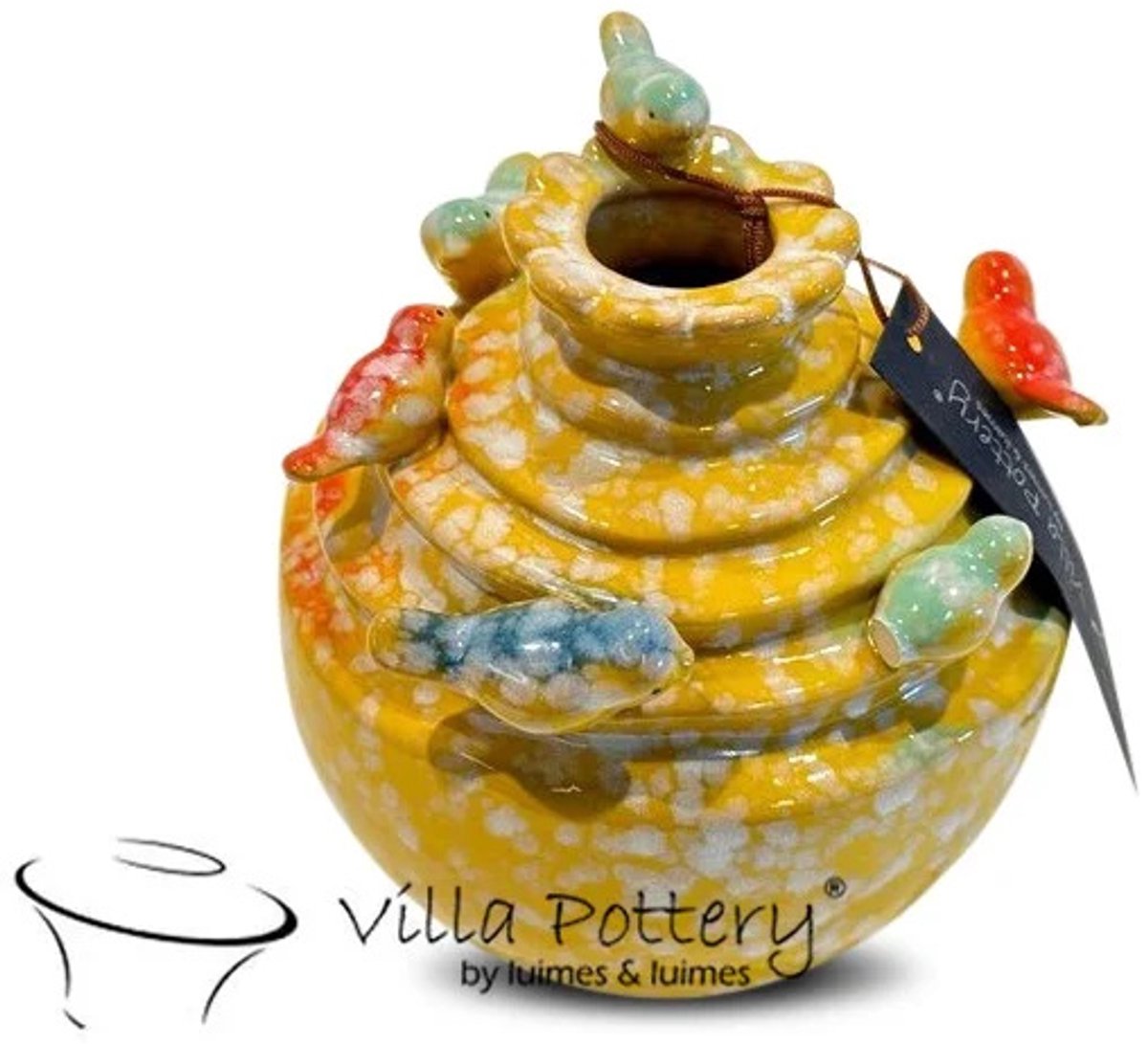 Villa Pottery Gele Vogel Vaas Grenada D12xH14 geel