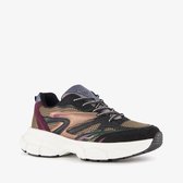 Blue Box dames dad sneakers met slangenprint zwart - Maat 38 - Uitneembare zool