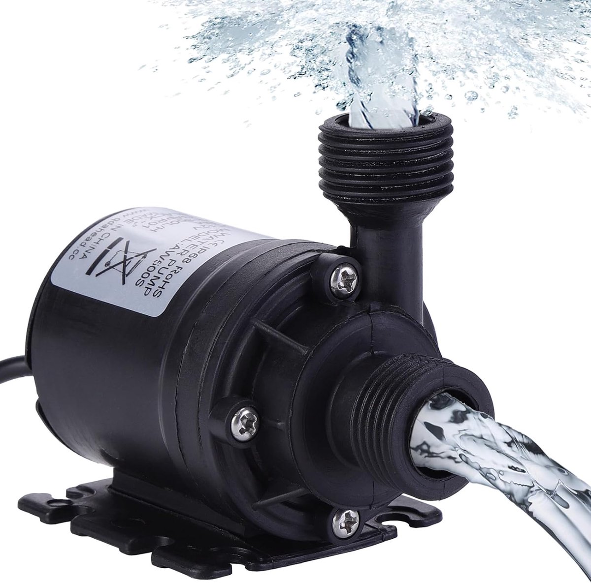 Amfibische pomp DC 12 V dompelwaterpomp 800 l/h 5 m voor watercirculatie - geschikt voor zwembaden, vijvers, aquariums