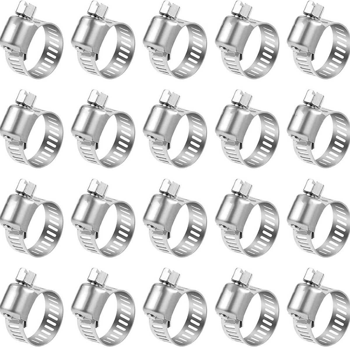 Slangklemmen Set 13-19 mm Roestvrijstalen Buisklemmen - 100-delig Assortiment