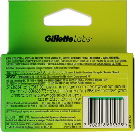 Gillette Labs Scheermesjes voor Mannen - van de makers van Gillette Fusion - 4 stuks