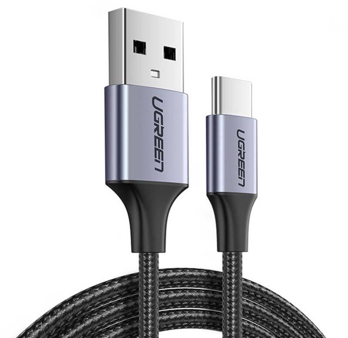 Ugreen Usb Naar Usb-C Kabel 1M Qc3.0 Met Aluminium Stekker Voor Telefoons Tot 3A