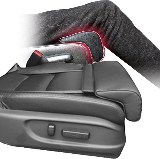 Big Ant Autostoel, kussen voor autostoel, stoelhoes, traagschuim, stoelbescherming, comfortabel, antislip, autostoelmat, autostoelhoes, voor auto, kantoor, thuis, zwart