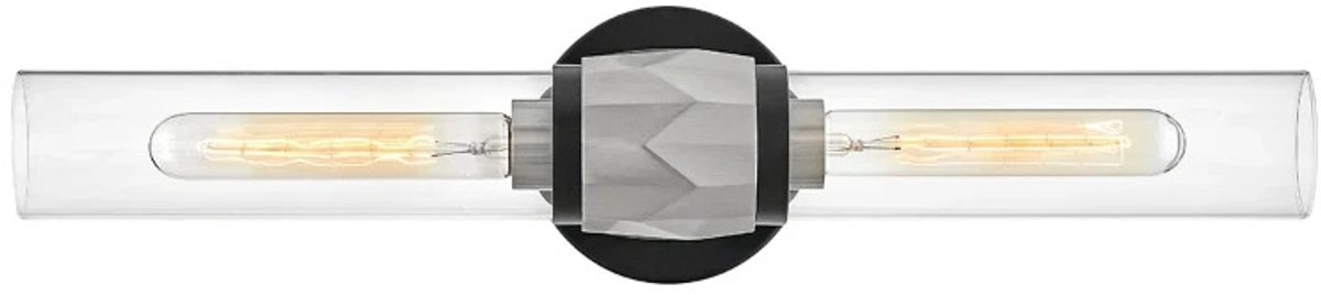 Hinkley LED Wandlamp Ellison | 2X E27 Max 40W | Black with Brushed Nickel