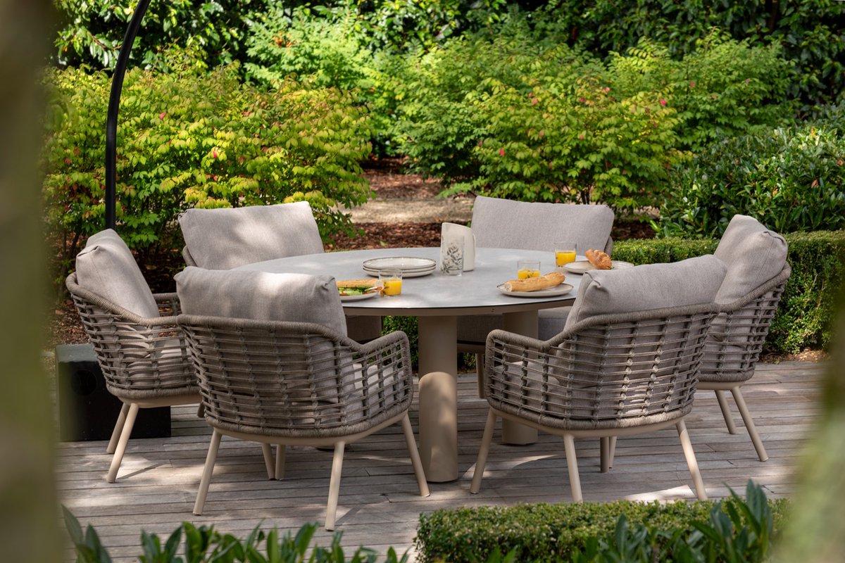 Taste by 4 Seasons Puglia chaise de jardin basse - latte