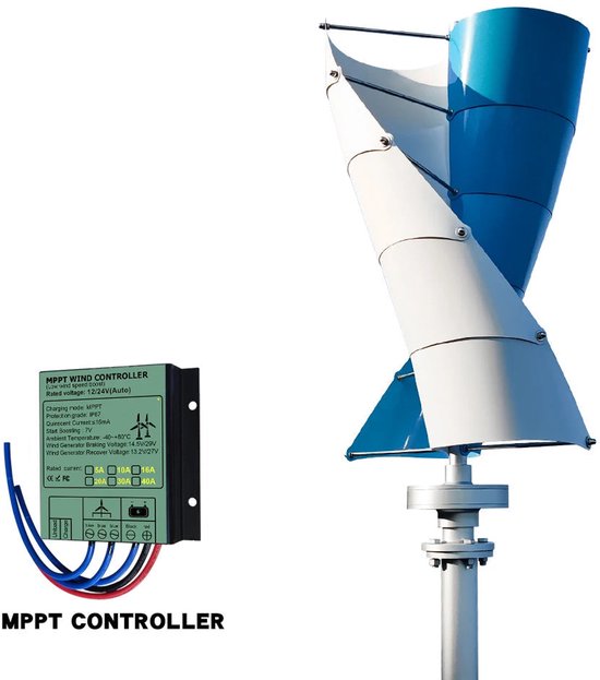 Foto: Windturbine verticale as windmolen duurzame generator energie opwekker 5000w vermogen 12v met gratis controller